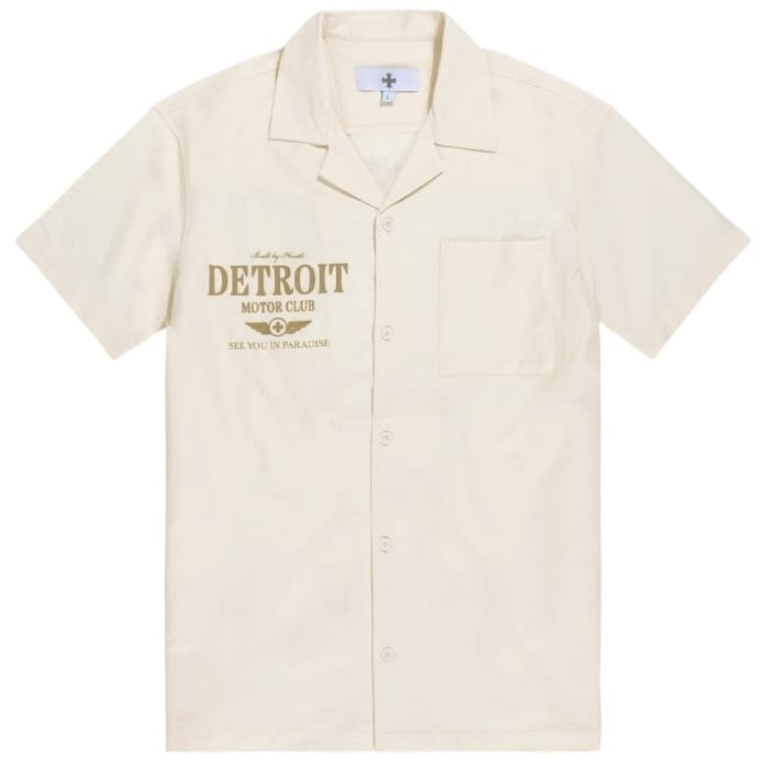 See You In Paradise Detroit Motor Club SS Shirt & Short Set (Cream)