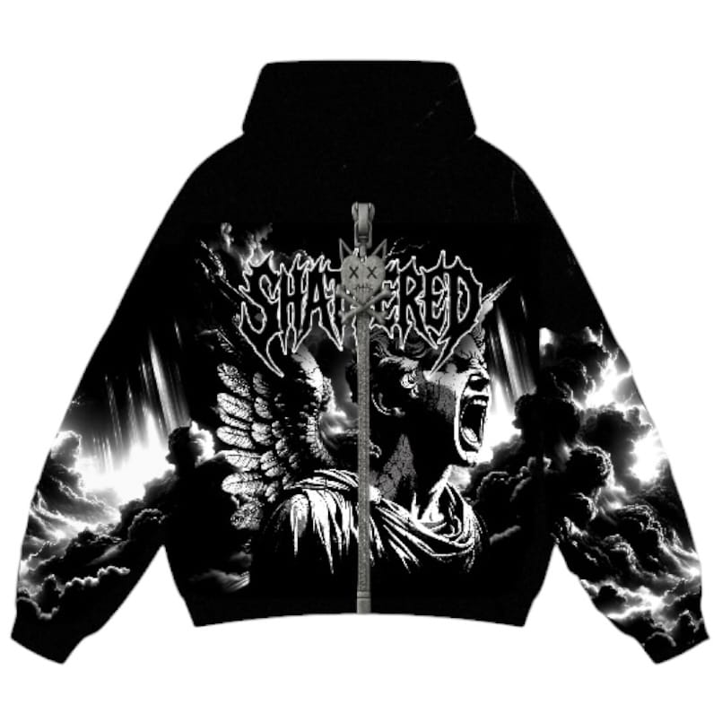 Shattered Hearts Screamin Hoodie (Black)