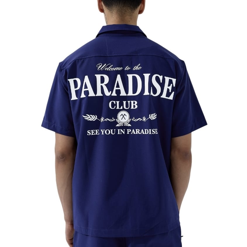 See You In Paradise Club Shirt and Short Set (Navy)