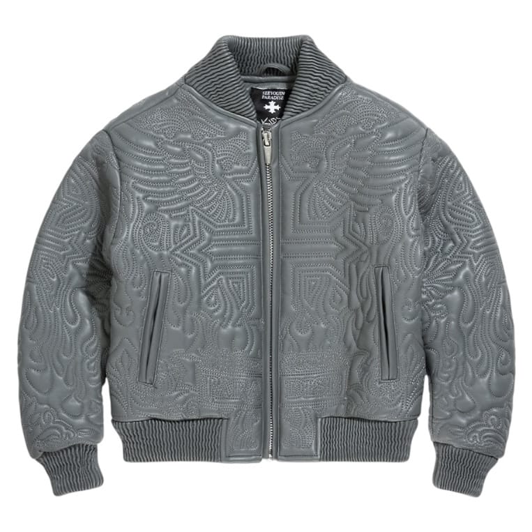 Boys See You In Paradise Sinister Bomber Jacket (Charcoal)