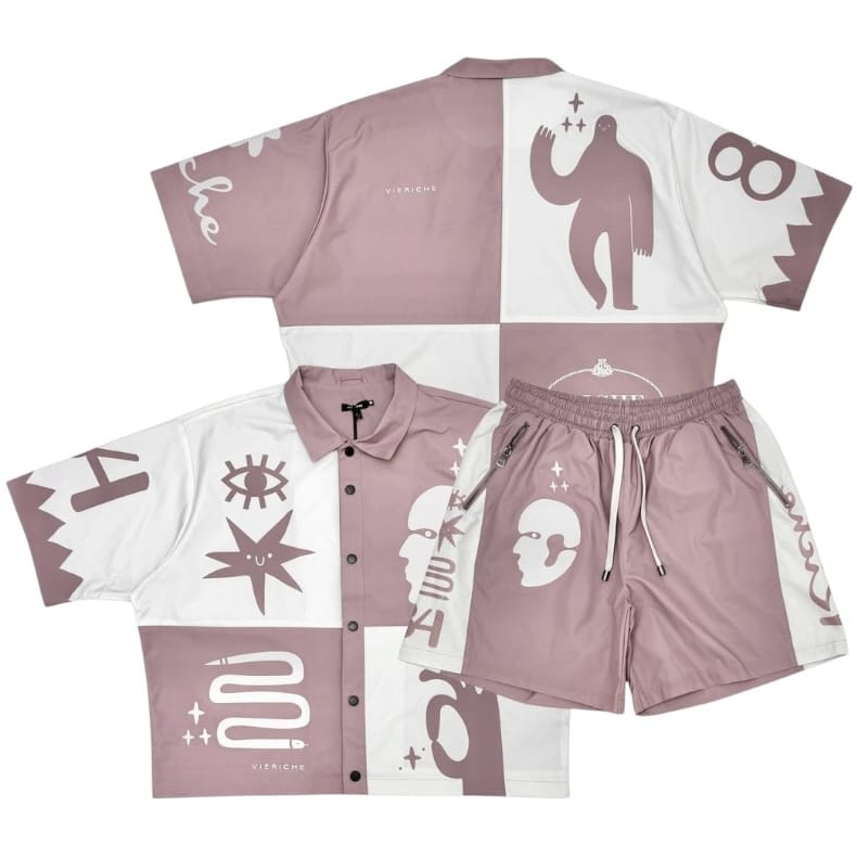 Vie Riche Tribal Short Set (Mauve) VR1515/VR1516-MAU