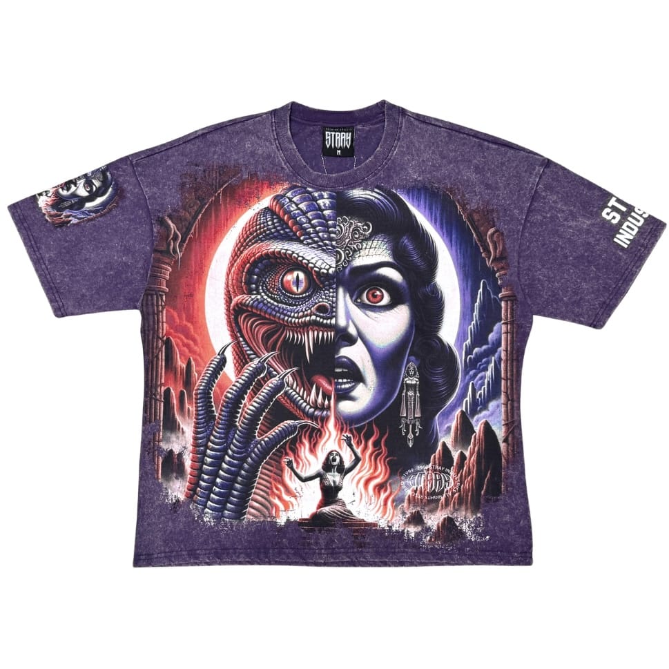 Stray Reptilian Graphic Tee (Dark Purple) ST1734-DPU
