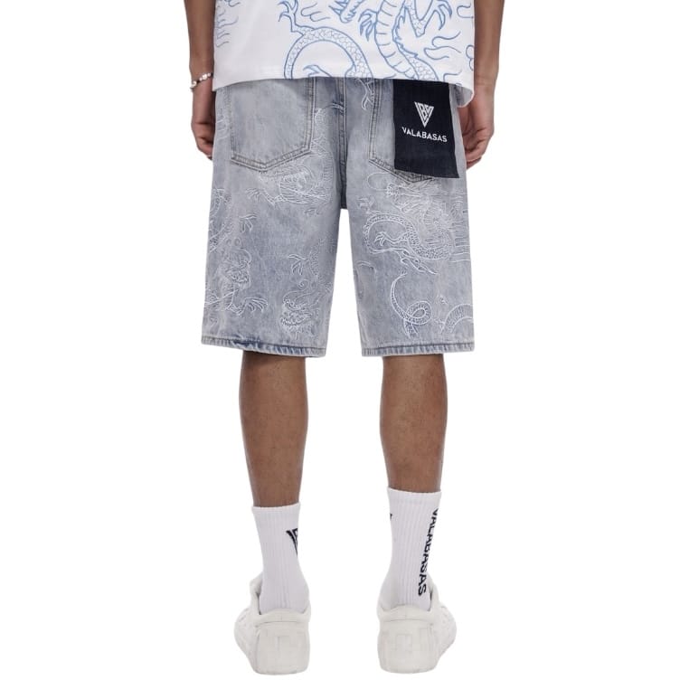 Valabasas Ganru Denim Shorts (Light Blue Wash) VLBS-VSH1-1025