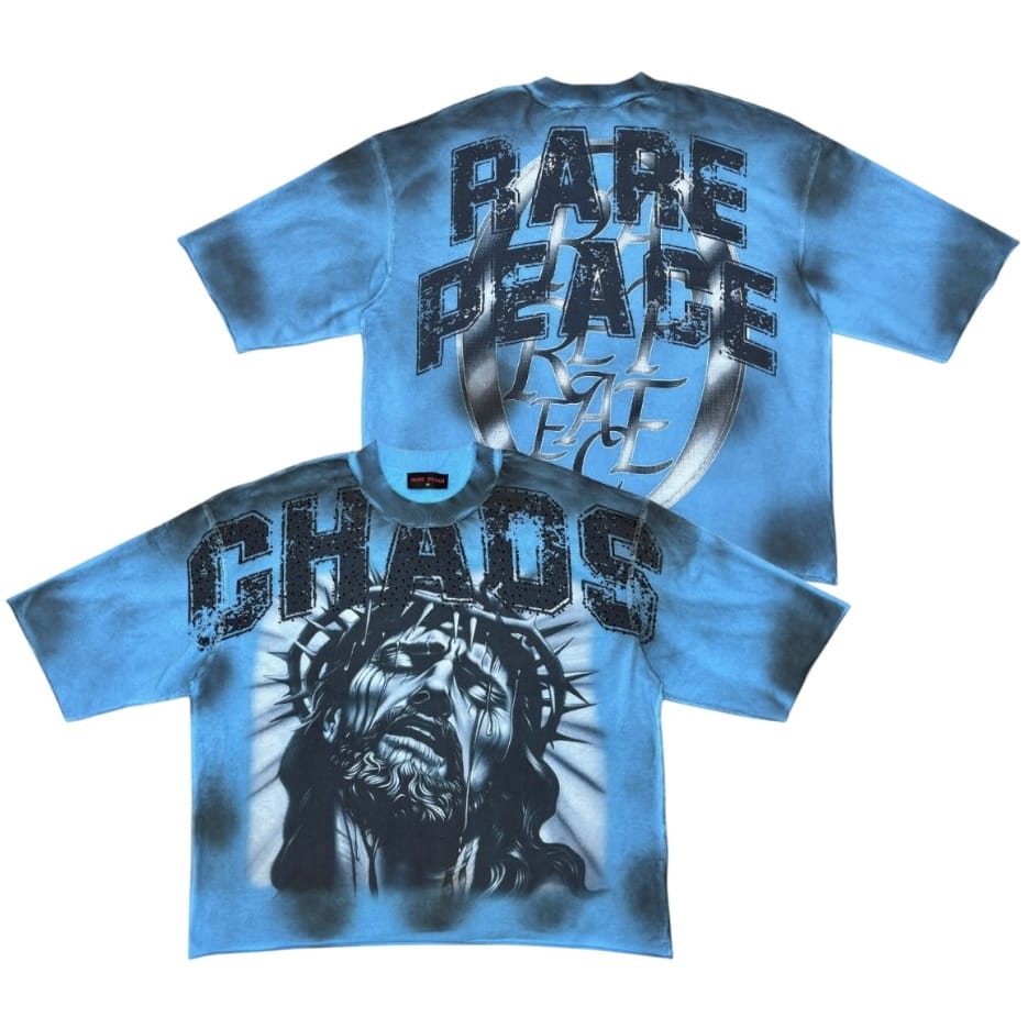 Rare Peace Chaos Tee (Caroline Blue) RT6047