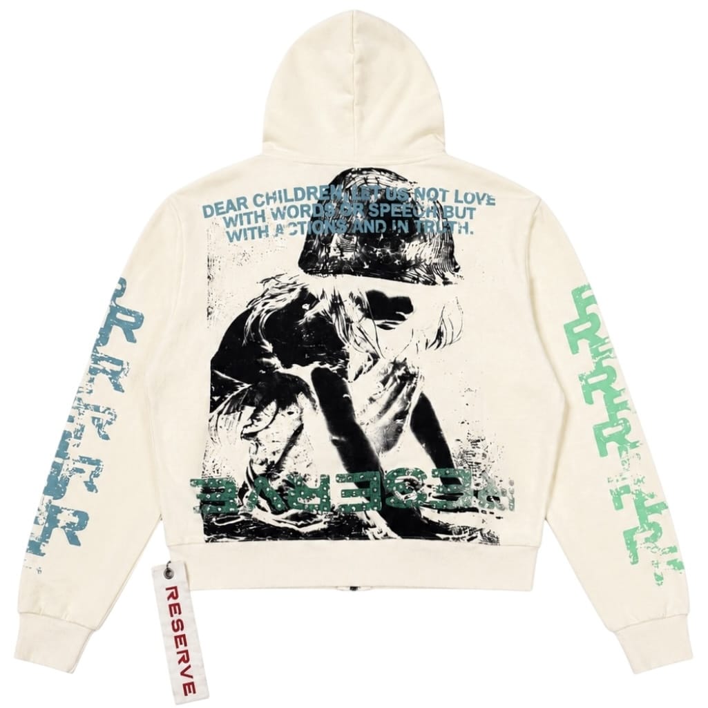 GFTD La Truth Zip Up Hoodie (Cream)