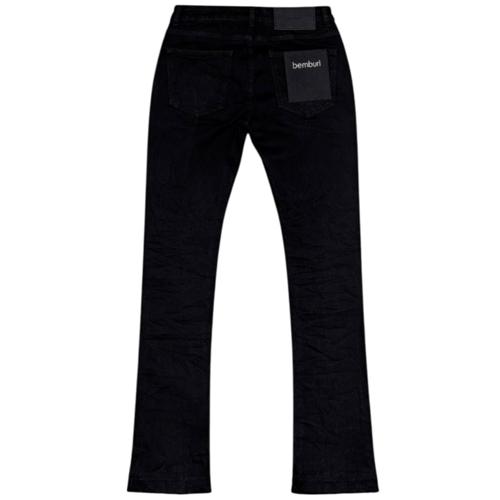 Bemburi Stacked Clean Denim Jean (Jet Black) M8503DA