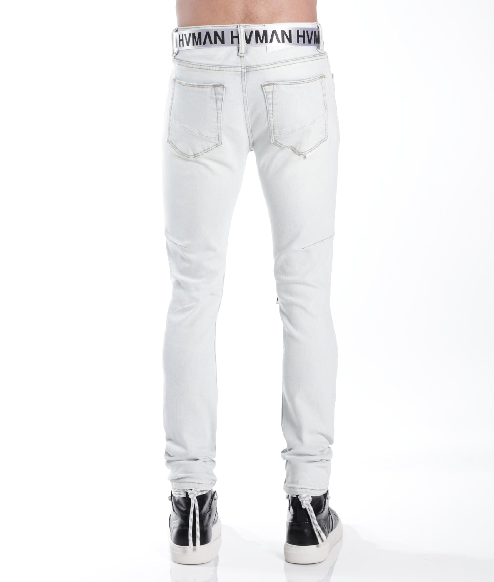 STRAT SUPER SKINNY FIT JEAN w/WHITE BELT IN ZEPHYR