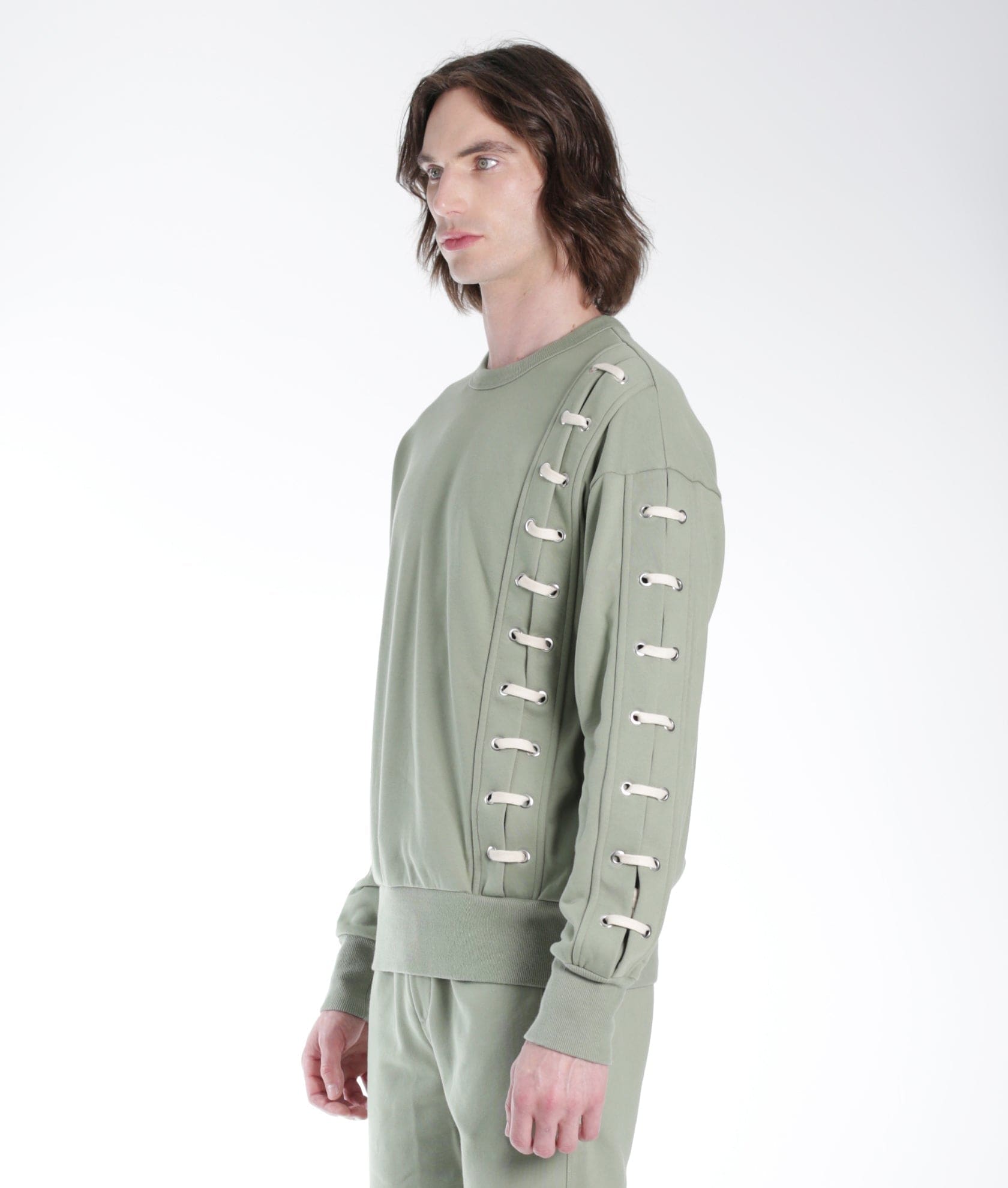 CREW SWEATSHIRT IN ASPEN LACE