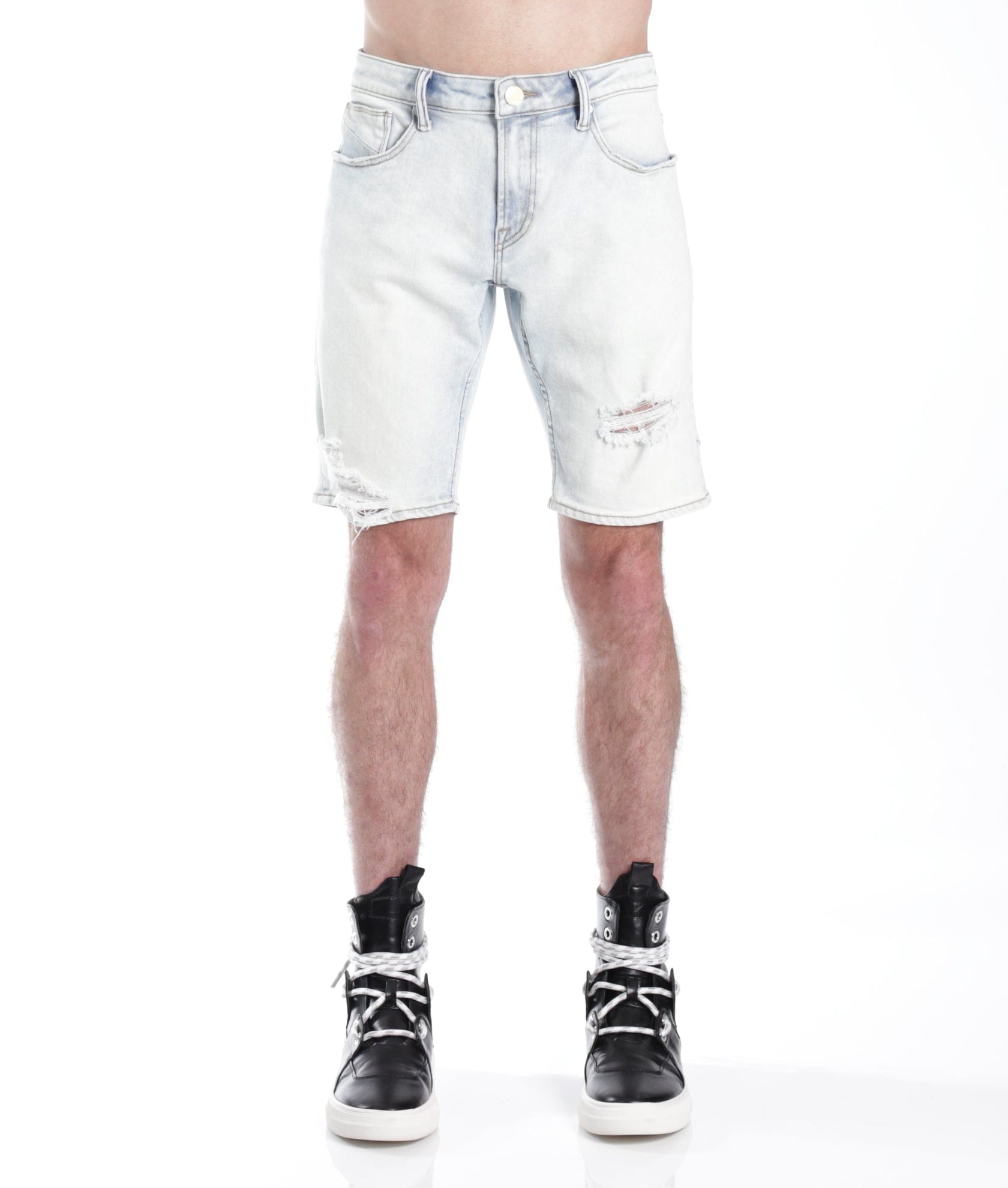 MERO SLIM SHORT w/WHITE BELT IN ZEPHYR