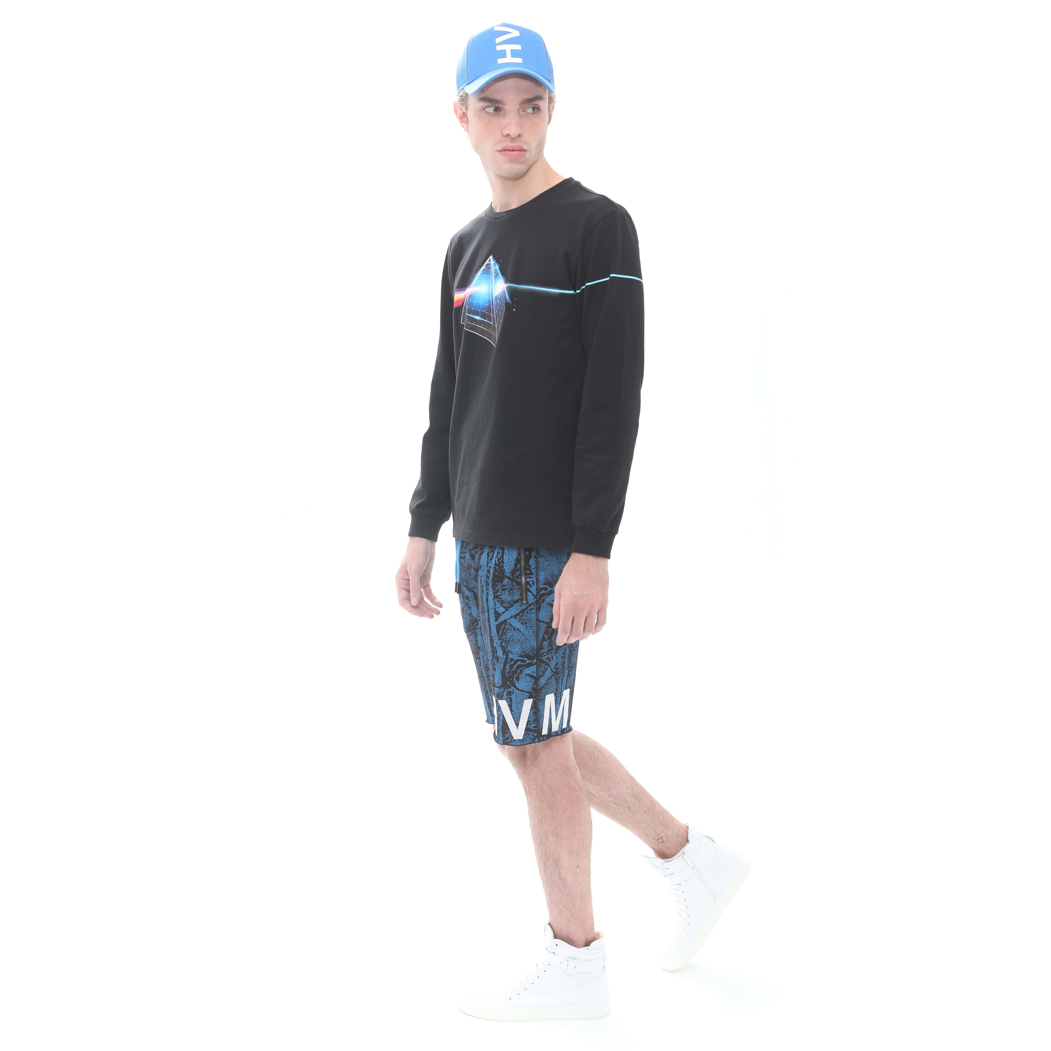 FRENCH TERRY SWEATSHORT IN CRINKLE