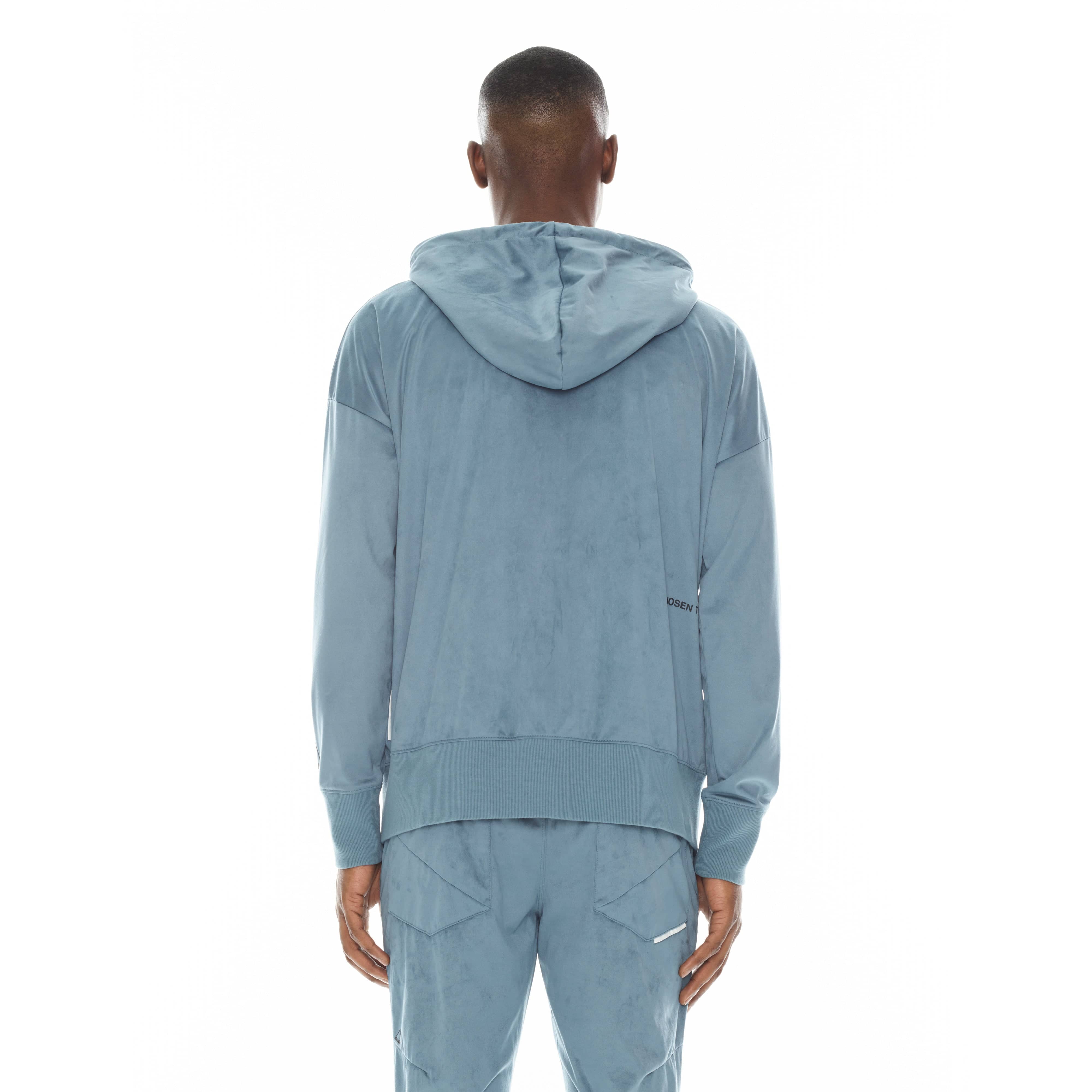 MICROFIBER HOODIE IN DUSK BLUE
