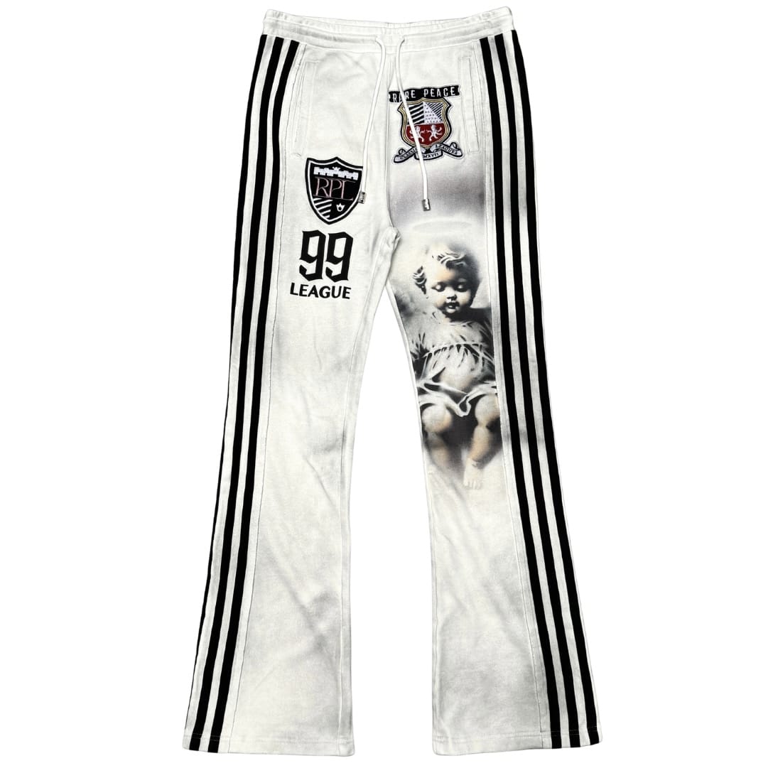 Rare Peace Cut & Sew Zip Hoodie & Jogger W/ Patches Set (Cream)