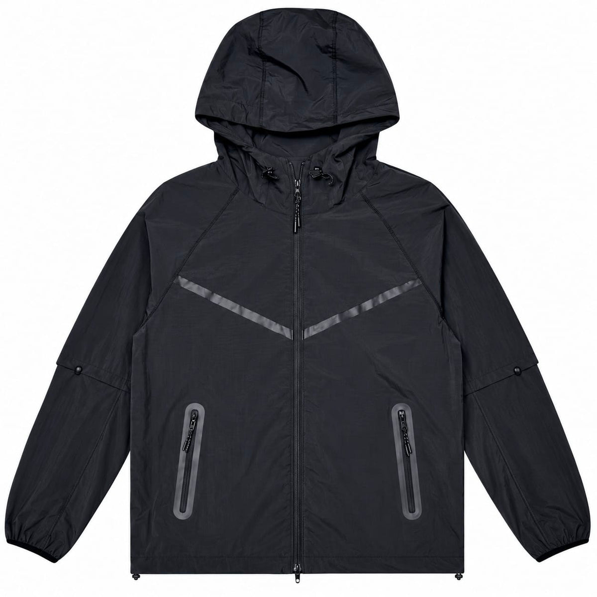 Civilized Nylon Zip Hoodie & Pants Tech Set (Black) RF260-BLK