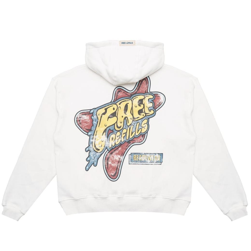 Free Refills Amoeba Zip Up Hoodie (White) FR-H25-035