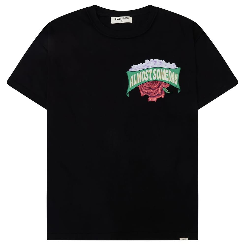 Almost Someday Holy Rose Tee (Black) AS-SUM26-014