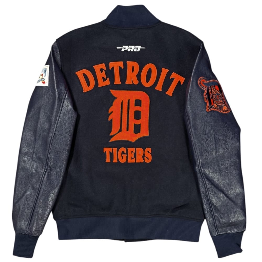 Pro Standard Detroit Tigers First Team Wool Varsity Jacket (Midnight Navy)