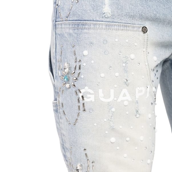 Guapi Spider Denim Jean (Aqua Blue) 836ABSD