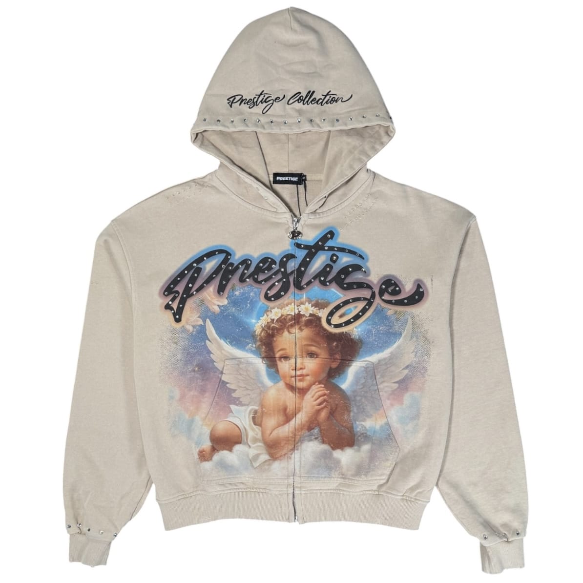 Prestige Collection Angel Hoodie (Cream/Blue)