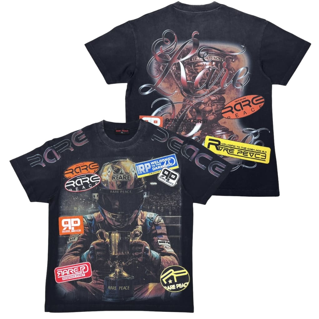 Rare Peace Racer Multi Patch Tee (Black) RT6148