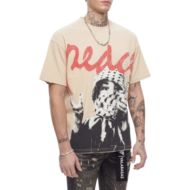 Valabasas Peace Over Purge Tee (Beige) VLBS-VT1-1105