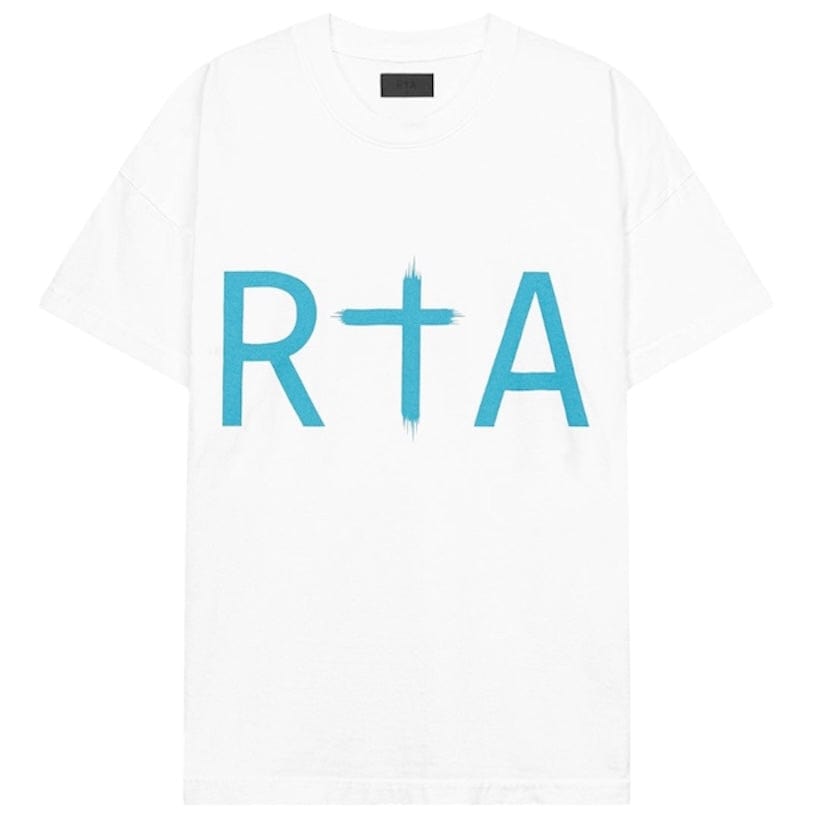 Rta Liam Short Sleeve Logo Tee (White/Blue) MU23K621-T1786WTFBL