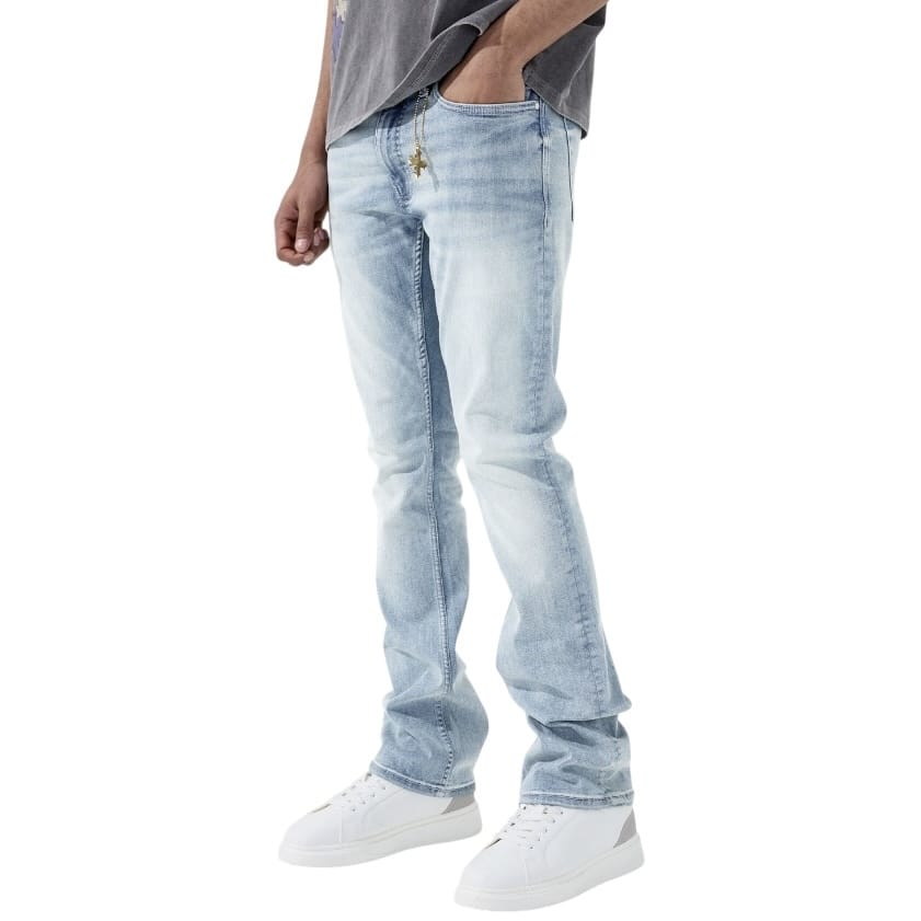 See You In Paradise Super Skinny Stacked First Class Denim (Sky Blue)