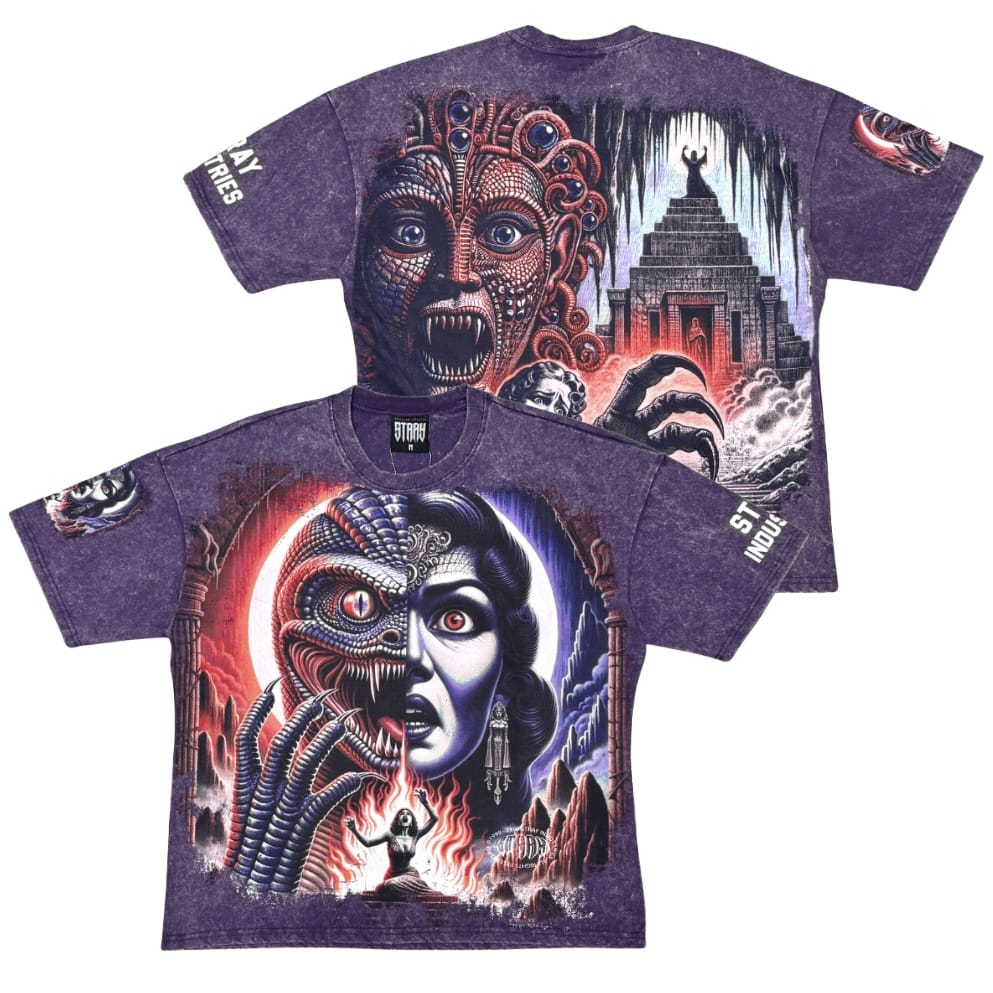 Stray Reptilian Graphic Tee (Dark Purple) ST1734-DPU