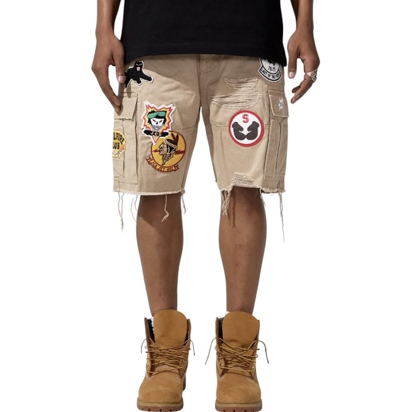 Jordan Craig Retro War Angel Cargo Shorts (Khaki) 4437