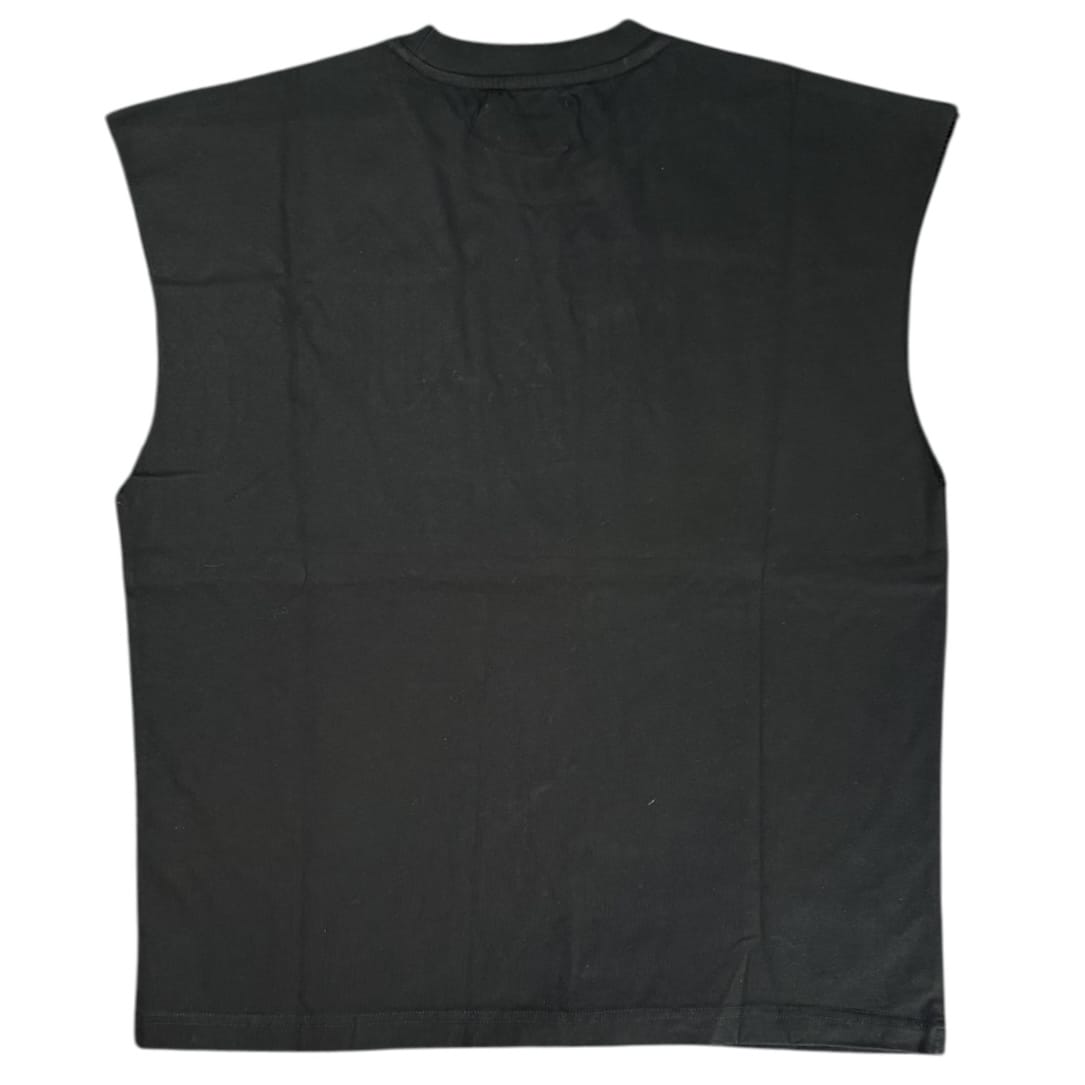 Rich Oni Silent Rebel Studded Sleeveless Graphic Tee (Black) RO-TK-2005