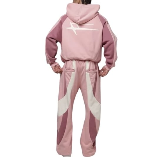 Loiter Hybrid Tek Zip Hoodie & Sweatpants Set (Pink)