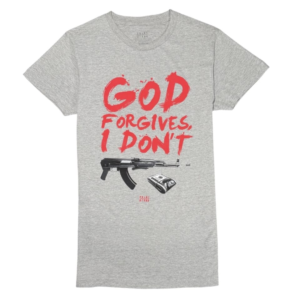 Point Blank God Forgives I Don't T Shirt (Grey/Red)