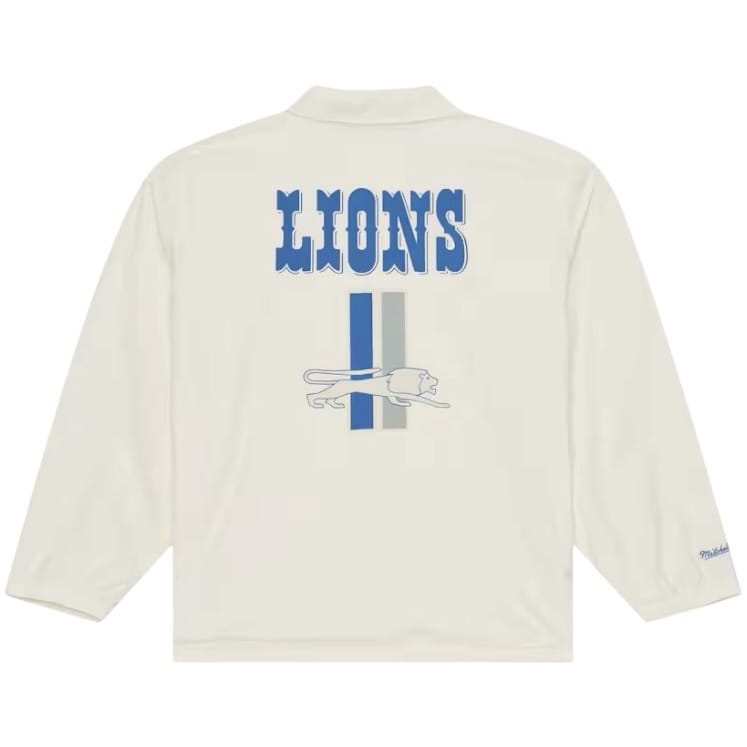 Mitchell & Ness NFL Detroit Lions Retro Roots Coaches Jacket (Cream)