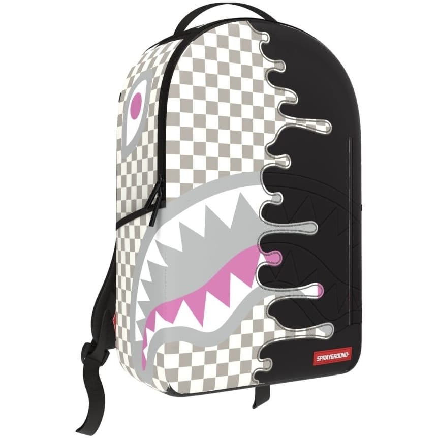 Sprayground Cream Check Side Drip Backpack