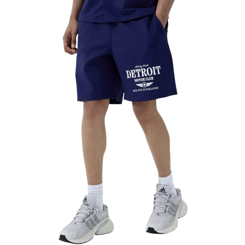 See You In Paradise Detroit Motor Club SS Shirt & Short Set (Navy)