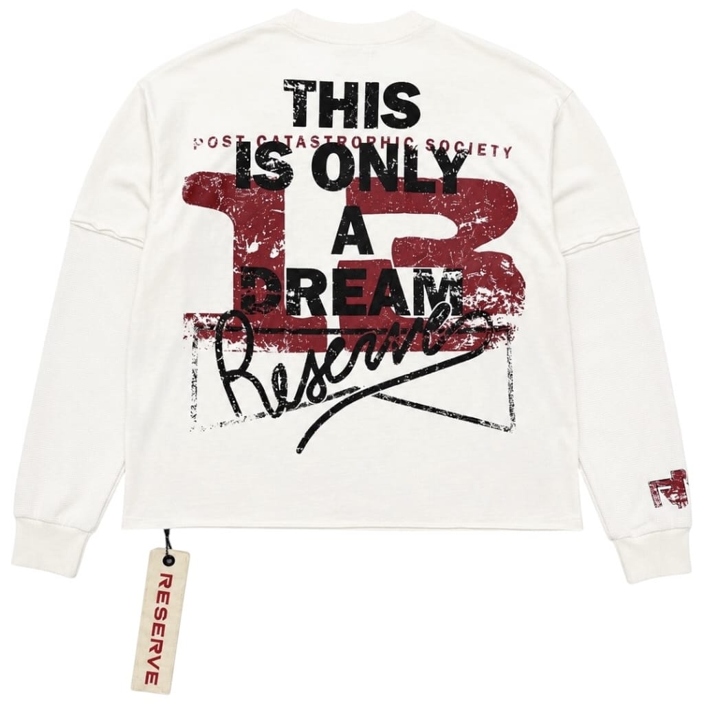 GFTD La Society Crewneck Long Sleeve Tee (White)