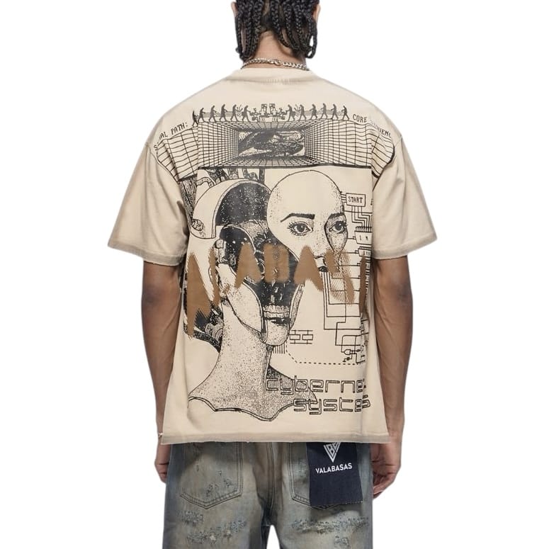 Valabasas Cyber Tee (Khaki) VLBS-VT1-1086