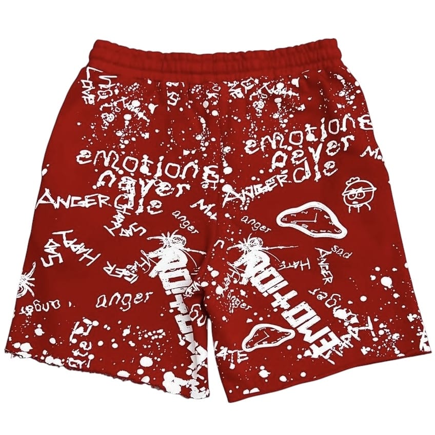 Mixed Emotion Graffiti Short (Red)
