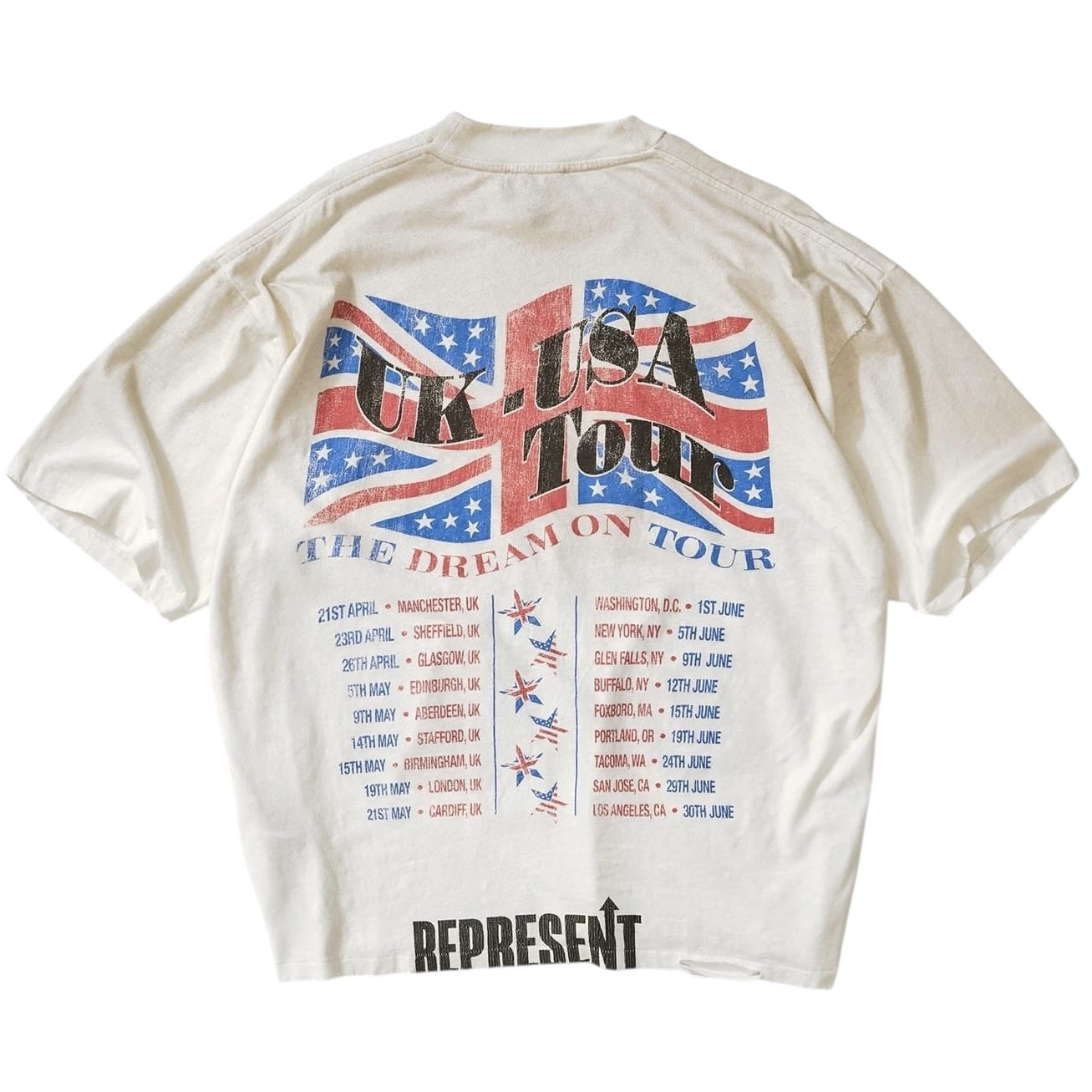 Represent Dream On Tour Tee (Washed Ecru) MLM100593-30