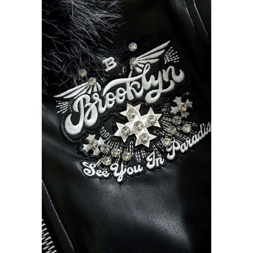 Boys See You In Paradise Brooklyn Hooded Bomber Jacket (Black) 91681B