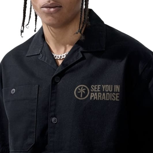 Jordan Craig See You In Paradise Vintage S/S Work Shirt (Black) 2566A
