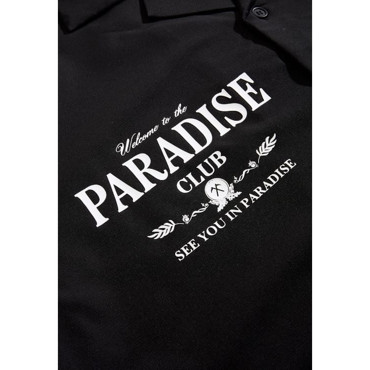 See You In Paradise Club Shirt and Short Set (Black)