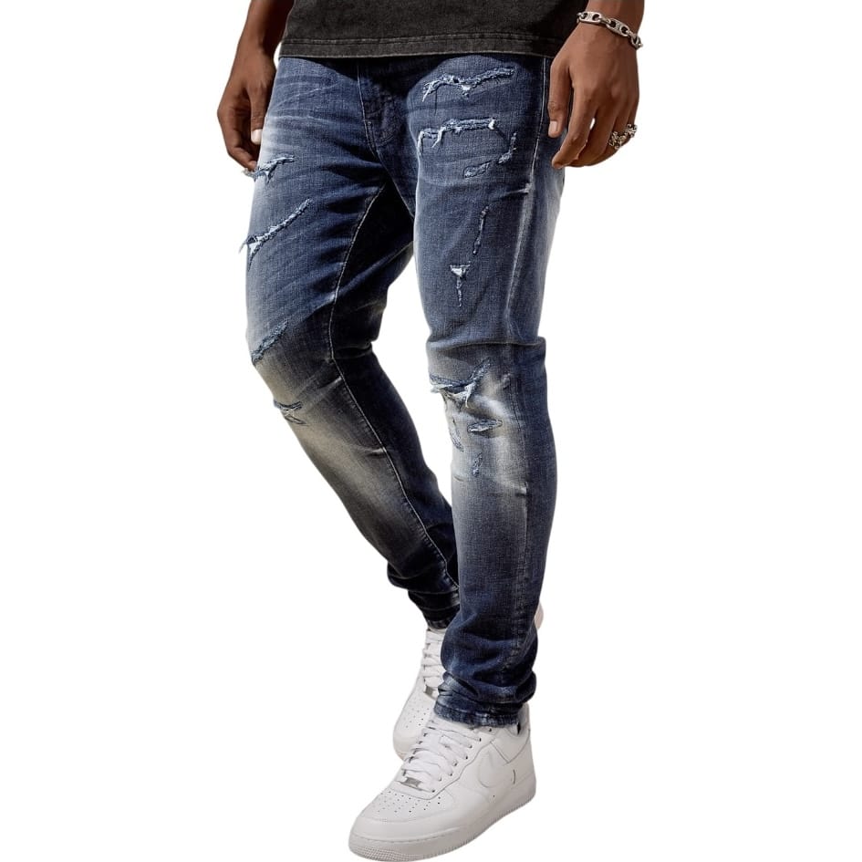 Jordan Craig Sean Slim Taper Fit Geostorm Denim (Aged Wash) JS2400