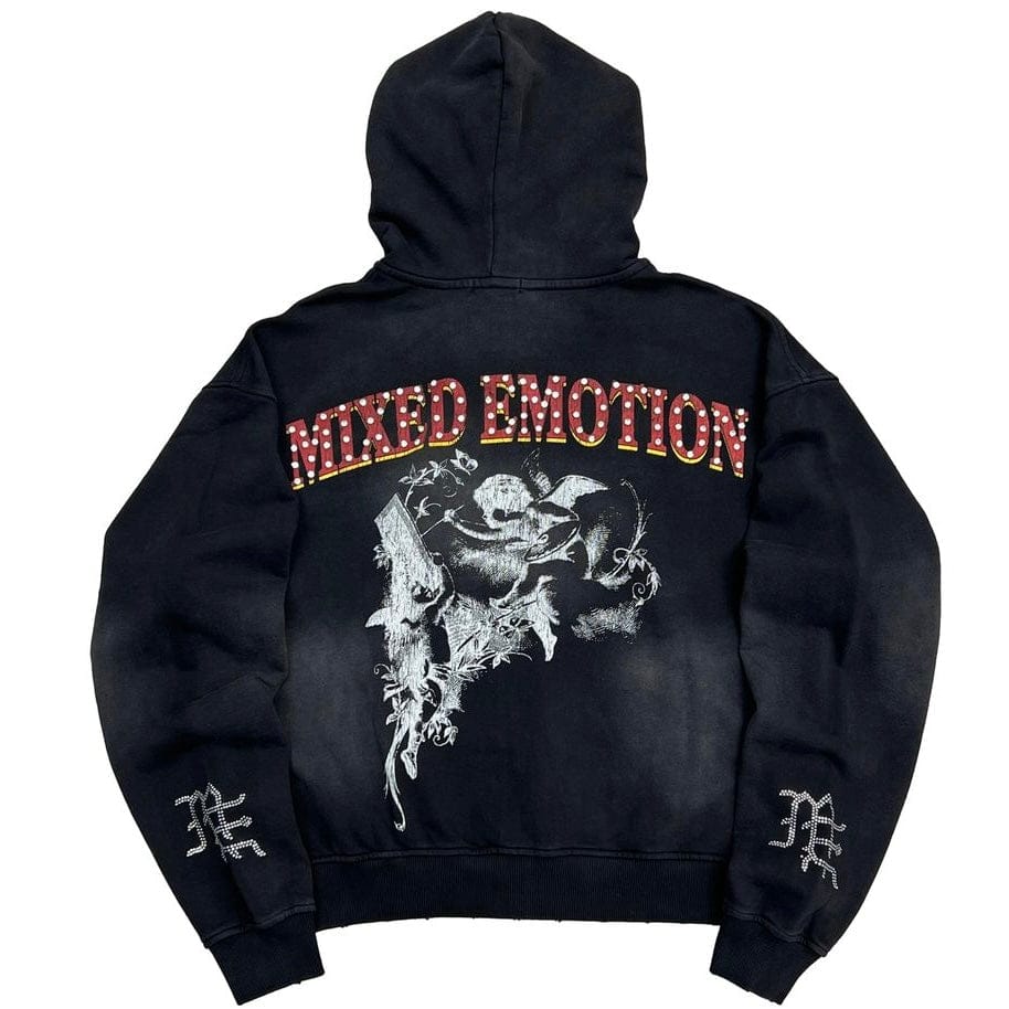 Mixed Emotion Broken Wings Hoodie (Black)