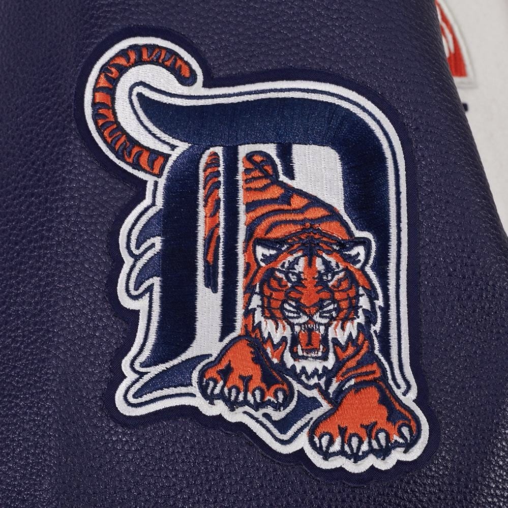 Pro Standard MLB D. Tigers Original Players Varsity Jacket (Eggshell/M.Navy)