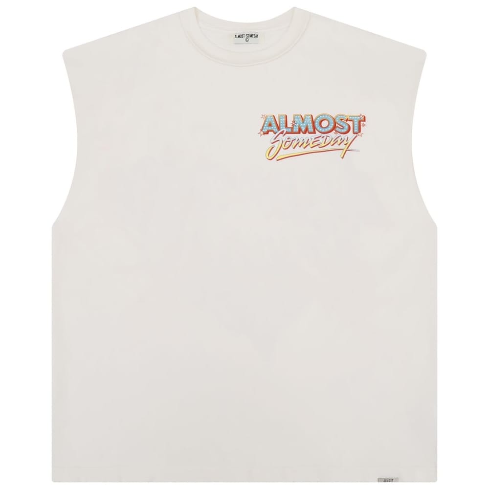 Almost Someday Showtime Cut Off Tee (Cream) AS-SUM26-011