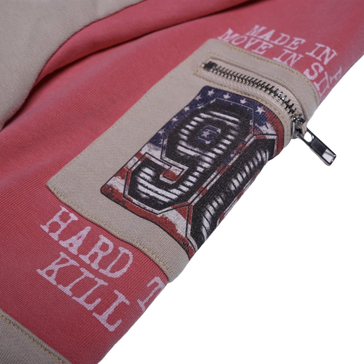 Wknd Riot Built 2 Last Zip Up Hoodie (Cream/Multi)