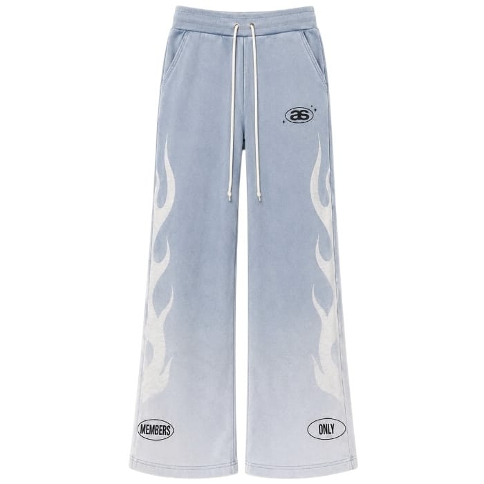 Almost Someday Members Zip Hoodie & Flare Sweatpants Set (Light Blue)
