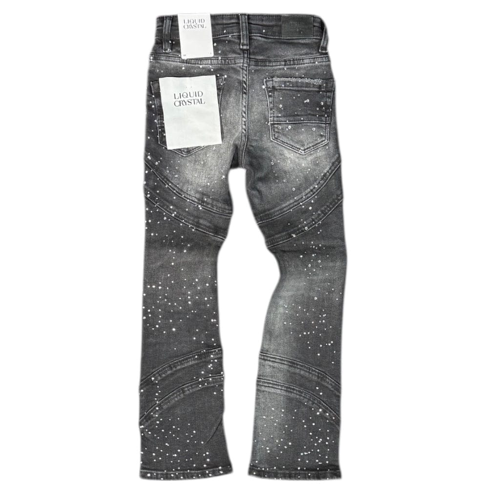 Kids Liquid Crystals Sharp Stacked & Crystal Jean (Black Ice) JTF2333KB
