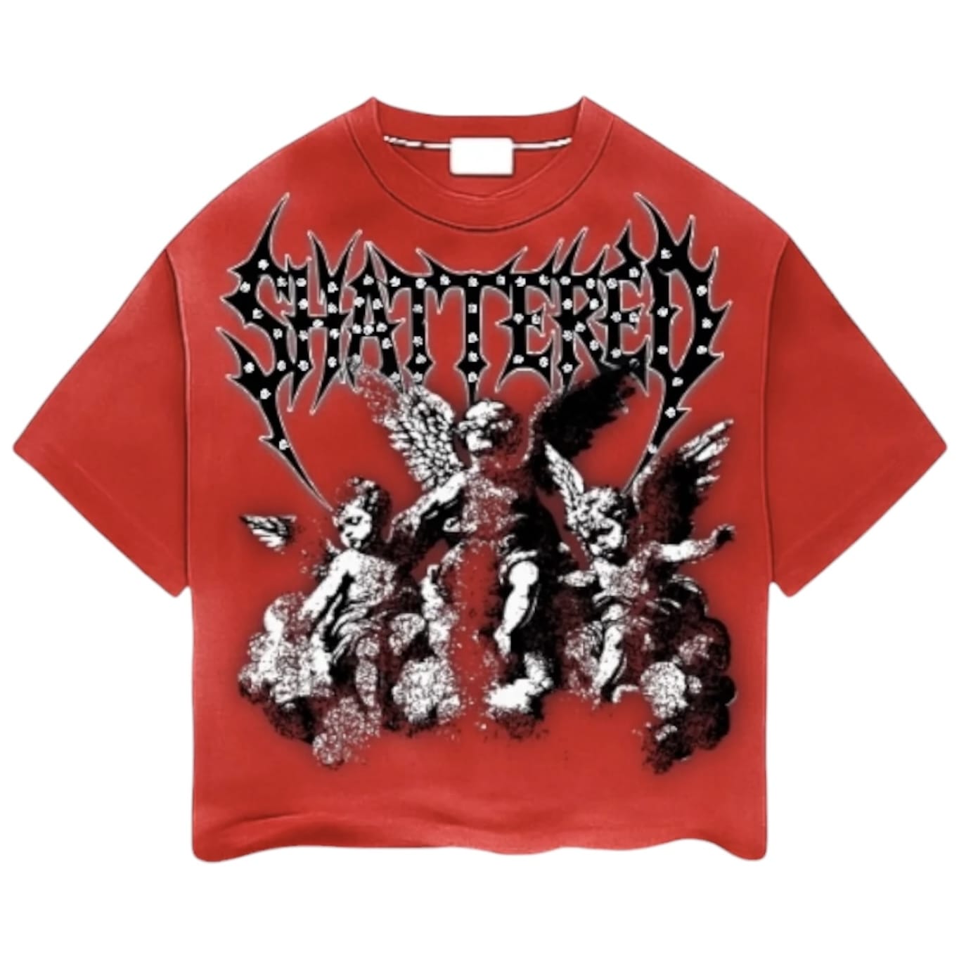 Shattered Hearts Fallin Angels Tee (Red)