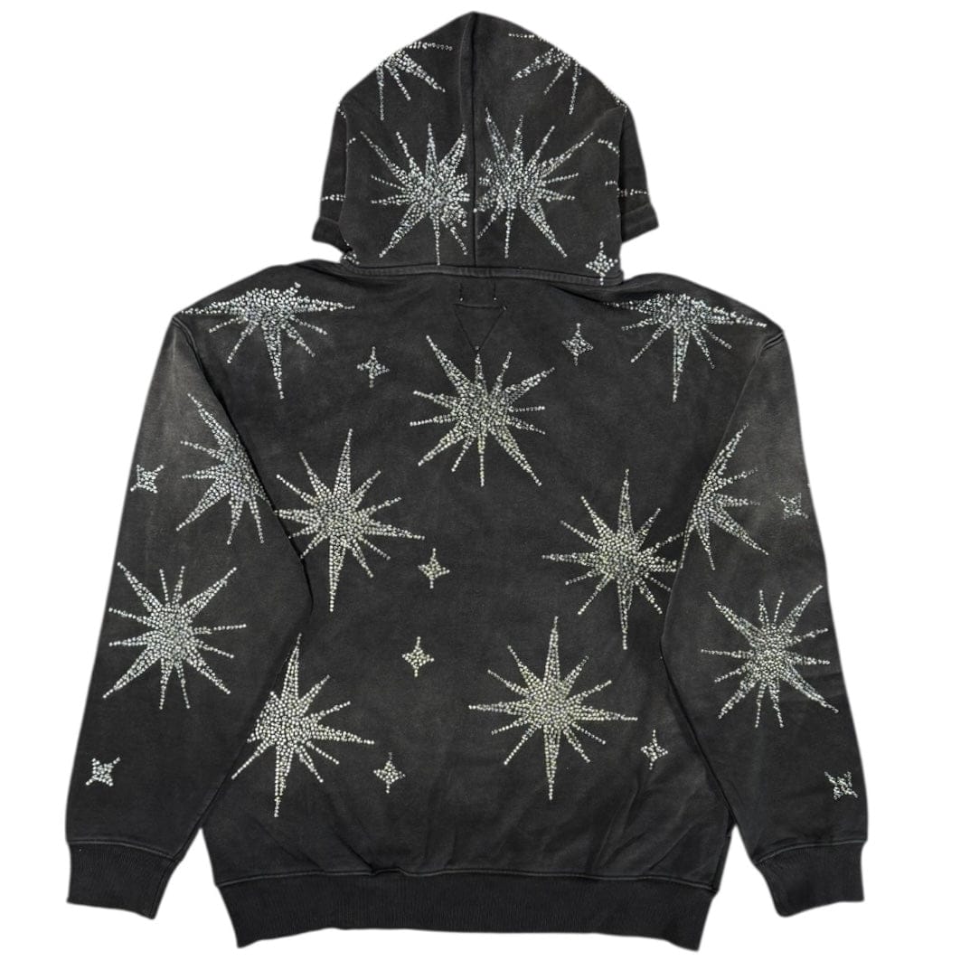 Majestik Star Stud Garment Dyed Heavy F. Terry Zip Hoodie (Black) FH2501